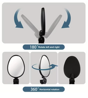2PC Bike Mirror 360 Degree Adjustable Rotatable Handlebar Mirror